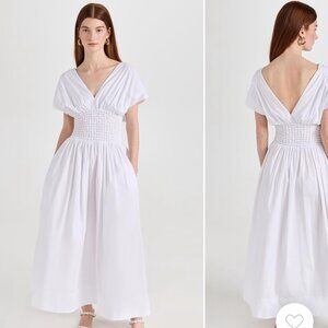 Staud Jackson Dress in white poplin in XS
